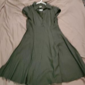 Olive shirt dress